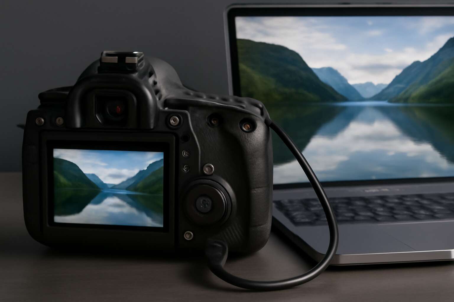 dslr camera to laptop connector