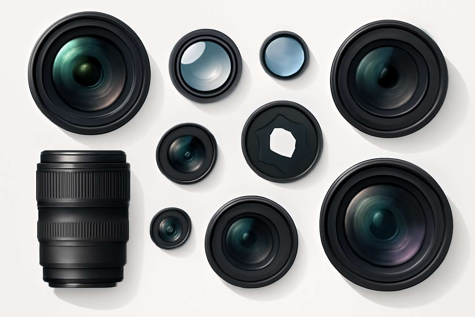 camera lenses vector