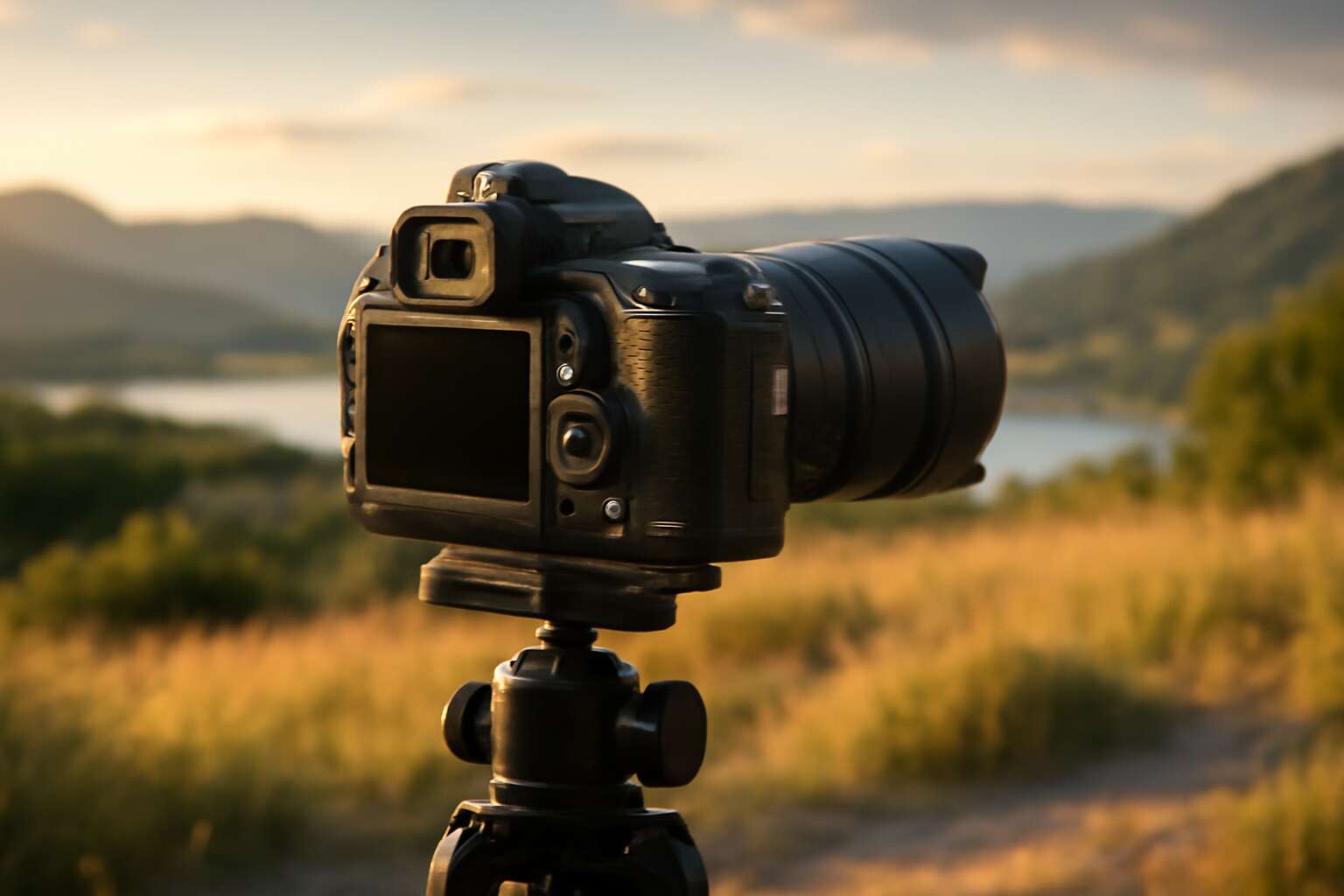 dslr camera and lens