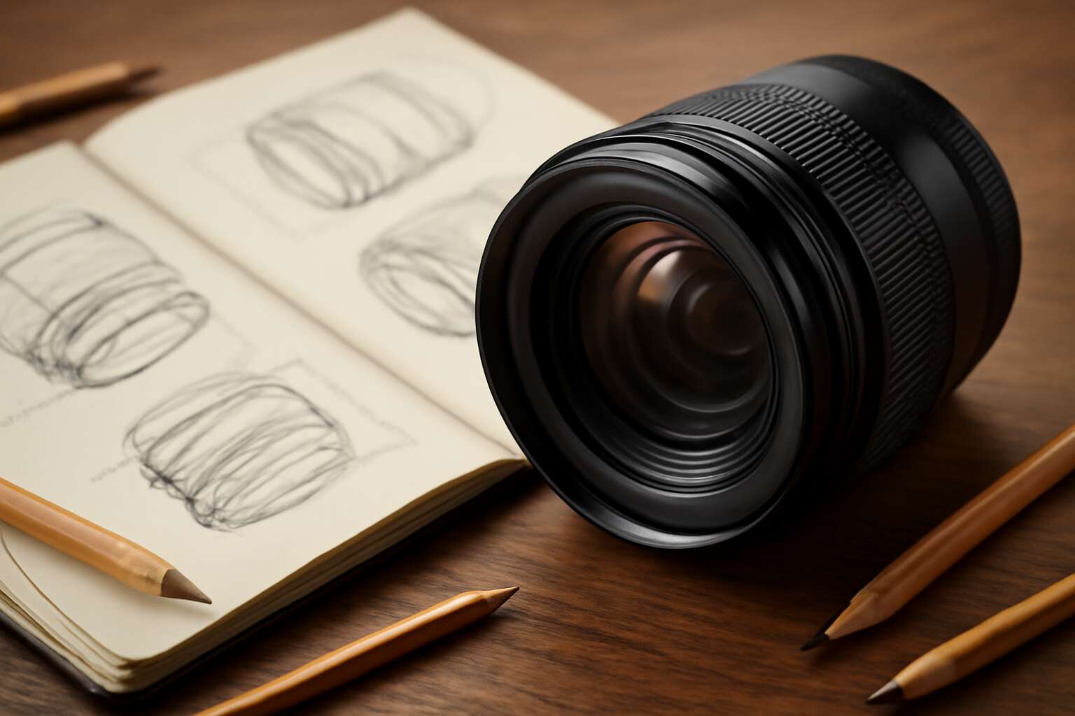 camera lenses drawing